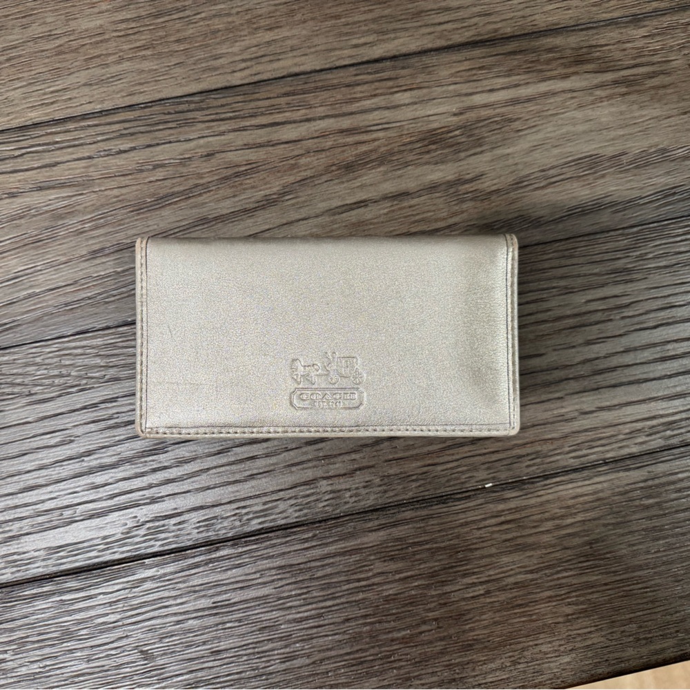 Coach Silver Checkbook Holder